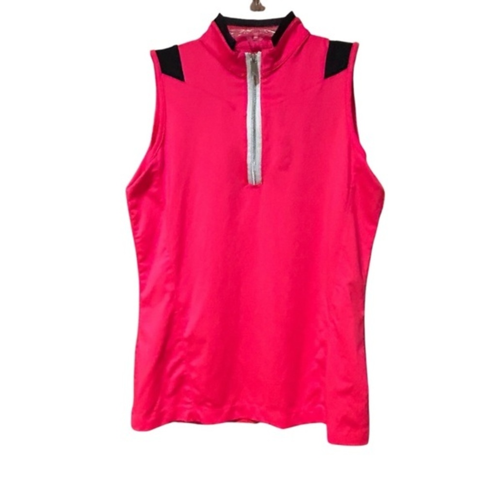 Tail White Label Womens Sleeveless Polo Shirt XS Golf‎ Tennis Pickleball Pink